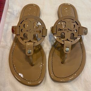 **SOLD ON ANOTHER SITE** Tory Burch Sand Patent Leather Sandals